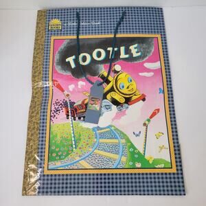 Vintage Large Little Golden Book Tootle the Train Gift Bag
